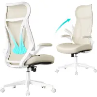 Songmics , chaise de bureau ergonomique, avec dossier réglable en hauteur