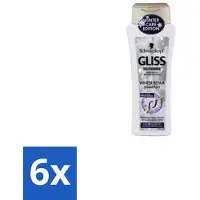 Schwarzkopf - Gliss Kur - Shampooing - Kératine - Rétablissement des cheveux - 250 ml - Pack avantage - 6 pièces