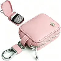 OEM Étui de chargement électronique pour écouteurs intra-auriculaires, en cuirPolyuréthaneavec mousqueton et boucle, compatible avec les écouteurs sans fil et filaires, câble de données USB, couleur rose