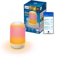 Philips Lampe de bureau connectée , Wi-Fi/Bluetooth, blanche, Wi-Fi 4 (802.11n), 802.11b, 802.11g, LED, plastique, plus d'informations