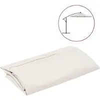 vidaXL Housse de remplacement pour parasol sable blanc 300 cm