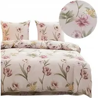 Cotton World Coton world Ensemble Literie 3D Fleurs Satin Coton 140x200
