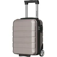 TRVLMORE Valise cabine - 40 x 30 x 20 cm - Modèle à placer sous le siège - 24 L - Serrure TSA - 2 roulettes - Or rose