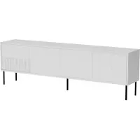 CARUNO Armoire RTV ABI 4D 200x38x62 blanc mat