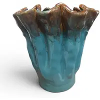 Mica Pot de fleurs Aleta, en céramique, Ø 28 cm, couleur verte. (28 x 27.50 cm)