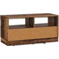 vidaXL Meuble TV LED en bois vieilli, fabriqué à partir de panneaux de particules