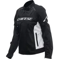 Dainese Air Frame 3 S26, veste textile pour moto, modèle femme, noir et blanc, taille 54