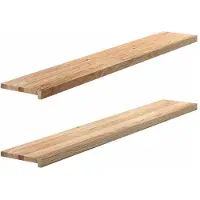 vidaXL Appuis de fenêtre 2 pcs non traité 160x25x2cm bois chêne massif