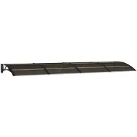 vidaXL Auvent de porte noir 350x100 cm polycarbonate