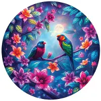 Bluebird Puzzle Puzzle Puzzle Rond - Les Loups Blancs - 500 à 999 pièces