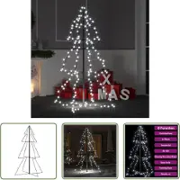 The Living Store Sapin de Noël en forme de cône 160 LED Intérieur & Extérieur 78x120 cm