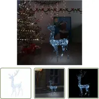 The Living Store Renne LED acrylique Décoration de Noël 140 LED 120 cm Blanc froid