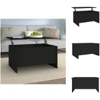vidaXL Table basse noire, 80x55,5x41,5 cm, en panneaux de particules - Tables basses