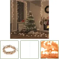 The Living Store Guirlande lumineuse à LED avec 300 LED blanc chaud 30 m PVC