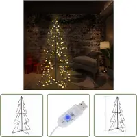 The Living Store Sapin de Noël en forme de cône 160 LED Intérieur & Extérieur 78x120 cm