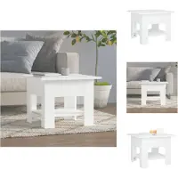 vidaXL Table basse blanche 55x55x42 cm Bois composite - Tables basses