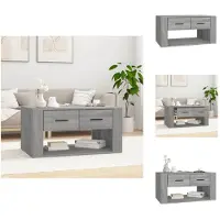 vidaXL Table basse Gris Sonoma 80x50x40 cm Bois composite - Tables basses