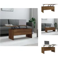 vidaXL Table basse marron imitation chêne, 102x50,5x46,5 cm, matériau de bois - Tables basses