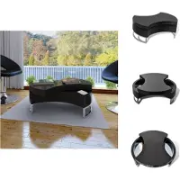 vidaXL Table basse réglable, finition haute brillance noire - Tables basses