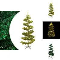 vidaXL Sapin de Noël en spirale avec éclairage et support Vert 180 cm - Sapins de Noël