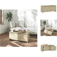 vidaXL Table basse en bois imitation chêne Sonoma, 90x50x41,5 cm - Tables basses