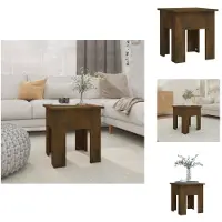 vidaXL Table basse chêne fumé 40x40x42 cm Bois composite - Tables basses