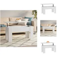 vidaXL Table basse blanche 101x49x52 cm Bois composite - Tables basses