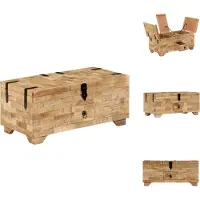 vidaXL Table basse 80 x 40 x 35 cm bois massif mangue - Tables basses