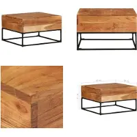 vidaXL Table basse 68x68x41 cm, en bois massif d'acacia - Table basse - Tables basses - Table basse en bois - Tables basses en bois