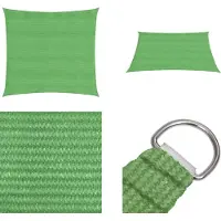 vidaXL , voile d'ombrage, 160 g/m², vert clair, 2x2 m, HDPE - Voile d'ombrage - Protection solaire - Protection contre le vent - Toile d'ombrage