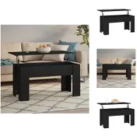 vidaXL Table basse noire 101x49x52 cm Bois composite - Tables basses