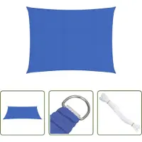 The Living Store Tissu d'ombrage Living Store, 160 g/m², rectangulaire, bleu, 3x4 mètres, en HDPE