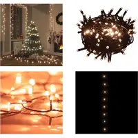 vidaXL Guirlande lumineuse avec 400 LED 40 m 8 effets lumineux blanc chaud - Guirlande lumineuse - Luminaires LED - Luminaires LED