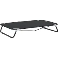 vidaXL Chaise longue pliable Anthracite Tissu Oxford et acier