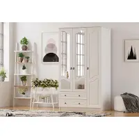 Skye Decor , modèle Rb-105, armoire, blanc mat, panneau de particules, 105 x 210 x 52 cm
