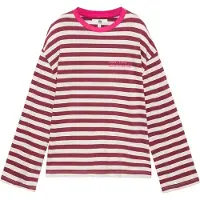 Pull&Bear T-shirt rose / rose foncé / blanc