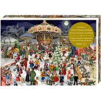 Sonstige Verlage Calendrier de l'Avent sous forme de puzzle - Marché de Noël nostalgique