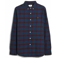 Farah Chemise 'BREWER' bleu foncé / cyclamen