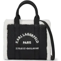 Karl Lagerfeld Sacs à main 'Rue St-Guillaume' noir / blanc cassé
