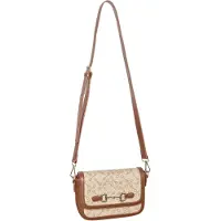 Sac à main Mini Cecile Bit en sable avec mors doré sur le devant, taille:onesize