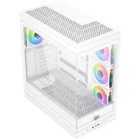 Xigmatek Boîtier PC - - META Arctic - Moyen tour - E-ATX - Verre trempé - ARGB - Blanc