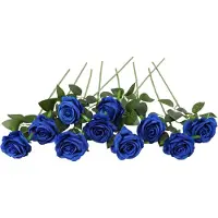OEM Kunstzijden Bouquet de fleurs, 10 pièces, pour la maison, le bureau et les mariages, noir