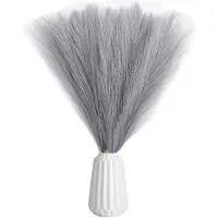 OEM Composition de fleurs artificielles grises de 45 cm pour la maison et les mariages