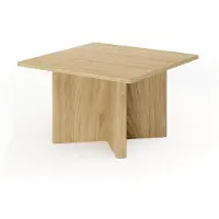 Furnlux Classic FURNLUX Table basse Nabu, couleur beige, 80 cm / Couleur principale : beige / Dimensions : 80 x 50 x 80 cm