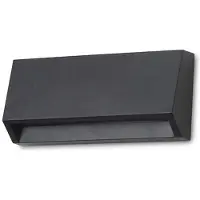 LEDS-C4 Forlight - Applique murale LED Kairo, 1,9 W, 2 700 K - 3 200 K - 4 000 K, 614 lm, IP65, 90°, IRC > 80, noir, usage extérieur, économe en énergie, montage facile, design moderne