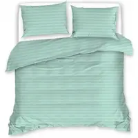 Cotton World Coton World Ensemble Literie Hôtelière Cristal Menthe 200x220