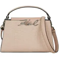 Karl Lagerfeld Sacs à main 'Sac Bandoulière Signature Mini Croco Cuir Rose Nude' rose