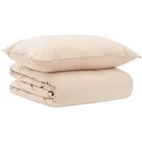 vidaXL Ensemble de draps , 2 pièces, 137 x 200 cm, pour toutes les saisons, couleur beige