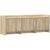 vidaXL Meuble TV 130 x 33 x 47 cm en bois d'ingénierie chêne Sonoma