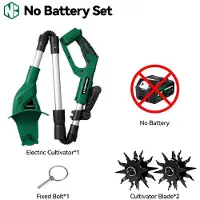 StarTech.com Fraise rotative électrique pour jardin - Cultivateur - 21V - Lames de 150 mm - Profondeur de travail de 15 cm - Largeur de travail de 20 cm - Pliable - Sans batterie